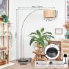 Cavaca lampa stojąca, lampa podłogowa łukowa nikiel matowy, czarny, 1-punktowy