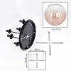 Koyoto Lampa sufitowa, Kula świetlna 33 cm W kolorze bursztynu, Przezroczysty, 5-punktowe