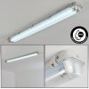 Ilena zewnętrzna lampa sufitowa, oświetlenie zewnętrzne, lampa łazienkowa, reflektor budowlany, lampa sufitowa LED szary, 1-punktowy