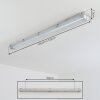 Ilena zewnętrzna lampa sufitowa, oświetlenie zewnętrzne, lampa łazienkowa, reflektor budowlany, lampa sufitowa LED szary, 1-punktowy