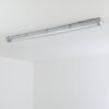Ilena zewnętrzna lampa sufitowa, oświetlenie zewnętrzne, lampa łazienkowa, reflektor budowlany, lampa sufitowa LED szary, 1-punktowy