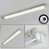 Ilena zewnętrzna lampa sufitowa, oświetlenie zewnętrzne, lampa łazienkowa, reflektor budowlany, lampa sufitowa LED szary, 1-punktowy