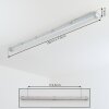 Ilena zewnętrzna lampa sufitowa, oświetlenie zewnętrzne, lampa łazienkowa, reflektor budowlany, lampa sufitowa LED szary, 1-punktowy