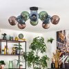 Koyoto lampa sufitowa, kula świetlna 85 cm niebeieski, zielony, miedziany, 10-punktowe