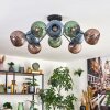 Koyoto lampa sufitowa, kula świetlna 85 cm niebeieski, zielony, miedziany, 10-punktowe