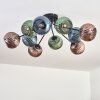 Koyoto lampa sufitowa, kula świetlna 85 cm niebeieski, zielony, miedziany, 10-punktowe