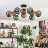 Koyoto lampa sufitowa, kula świetlna 85 cm niebeieski, złoty, zielony, miedziany, 10-punktowe