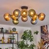Koyoto lampa sufitowa, kula świetlna 85 cm niebeieski, złoty, zielony, miedziany, 10-punktowe