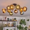 Koyoto lampa sufitowa, kula świetlna 85 cm niebeieski, złoty, zielony, miedziany, 10-punktowe