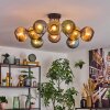 Koyoto lampa sufitowa, kula świetlna 85 cm niebeieski, złoty, zielony, miedziany, 10-punktowe
