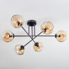 Ripoll Lampa sufitowa, Kula świetlna W kolorze bursztynu, 6-punktowe
