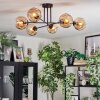Ripoll Lampa sufitowa, Kula świetlna W kolorze bursztynu, 6-punktowe