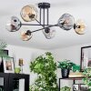 Ripoll Lampa sufitowa, Kula świetlna W kolorze bursztynu, Przezroczysty, Przydymiony, 6-punktowe