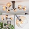 Koyoto Lampa sufitowa, Kula świetlna 80 cm W kolorze bursztynu, Przezroczysty, 6-punktowe