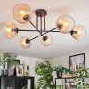 Koyoto Lampa sufitowa, Kula świetlna 80 cm W kolorze bursztynu, Przezroczysty, 6-punktowe