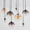 Koyoto lampa wisząca, kula świetlna, lampa wisząca bursztynowy, przezroczysty, przydymiony, 8-punktowe