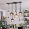 Koyoto lampa wisząca, kula świetlna, lampa wisząca bursztynowy, przezroczysty, przydymiony, 8-punktowe