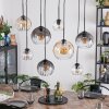 Koyoto lampa wisząca, kula świetlna, lampa wisząca bursztynowy, przezroczysty, przydymiony, 8-punktowe