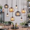 Koyoto lampa wisząca, kula świetlna, lampa wisząca bursztynowy, przezroczysty, przydymiony, 8-punktowe