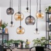 Koyoto lampa wisząca, kula świetlna, lampa wisząca bursztynowy, przezroczysty, przydymiony, 8-punktowe
