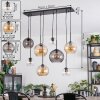 Koyoto lampa wisząca, kula świetlna, lampa wisząca bursztynowy, przezroczysty, przydymiony, 8-punktowe