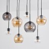 Koyoto lampa wisząca, kula świetlna, lampa wisząca bursztynowy, przezroczysty, przydymiony, 8-punktowe