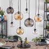 Koyoto lampa wisząca, kula świetlna, lampa wisząca bursztynowy, przezroczysty, przydymiony, 8-punktowe
