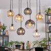 Koyoto lampa wisząca, kula świetlna, lampa wisząca bursztynowy, przezroczysty, przydymiony, 8-punktowe