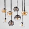 Koyoto lampa wisząca, kula świetlna, lampa wisząca bursztynowy, przezroczysty, przydymiony, 8-punktowe