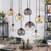 Koyoto lampa wisząca, kula świetlna, lampa wisząca bursztynowy, przezroczysty, przydymiony, 8-punktowe