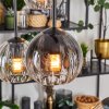Koyoto lampa wisząca, kula świetlna, lampa wisząca bursztynowy, przezroczysty, przydymiony, 6-punktowe