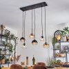 Koyoto lampa wisząca, kula świetlna, lampa wisząca bursztynowy, przezroczysty, przydymiony, 6-punktowe