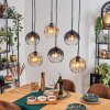 Koyoto lampa wisząca, kula świetlna, lampa wisząca bursztynowy, przezroczysty, przydymiony, 6-punktowe