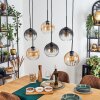 Koyoto lampa wisząca, kula świetlna, lampa wisząca bursztynowy, przezroczysty, przydymiony, 6-punktowe