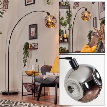 Ripoll Kula świetlna, Lampa stojąca, Lampy łukowe Czarny, 1-punktowy