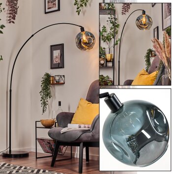 Ripoll Kula świetlna, Lampa stojąca, Lampy łukowe Czarny, 1-punktowy