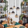 Koyoto lampa wisząca, kula świetlna, lampa wisząca bursztynowy, przezroczysty, przydymiony, 6-punktowe
