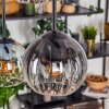 Koyoto lampa wisząca, kula świetlna, lampa wisząca bursztynowy, przezroczysty, przydymiony, 6-punktowe