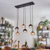 Koyoto lampa wisząca, kula świetlna, lampa wisząca bursztynowy, przezroczysty, przydymiony, 6-punktowe