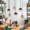 Koyoto lampa wisząca, kula świetlna, lampa wisząca bursztynowy, przezroczysty, przydymiony, 6-punktowe