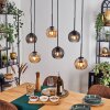 Koyoto lampa wisząca, kula świetlna, lampa wisząca bursztynowy, przydymiony, 6-punktowe