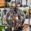 Koyoto lampa wisząca, kula świetlna, lampa wisząca bursztynowy, przezroczysty, przydymiony, 6-punktowe
