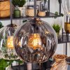Koyoto lampa wisząca, kula świetlna, lampa wisząca bursztynowy, przezroczysty, przydymiony, 6-punktowe