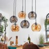 Koyoto lampa wisząca, kula świetlna, lampa wisząca bursztynowy, przydymiony, 6-punktowe