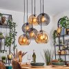Koyoto lampa wisząca, kula świetlna, lampa wisząca bursztynowy, przydymiony, 6-punktowe