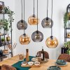 Koyoto lampa wisząca, kula świetlna, lampa wisząca bursztynowy, przydymiony, 6-punktowe