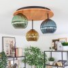Koyoto lampa sufitowa, kula świetlna 40 cm kolory naturalne, czarny, 3-punktowe