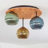 Koyoto lampa sufitowa, kula świetlna 40 cm kolory naturalne, czarny, 3-punktowe