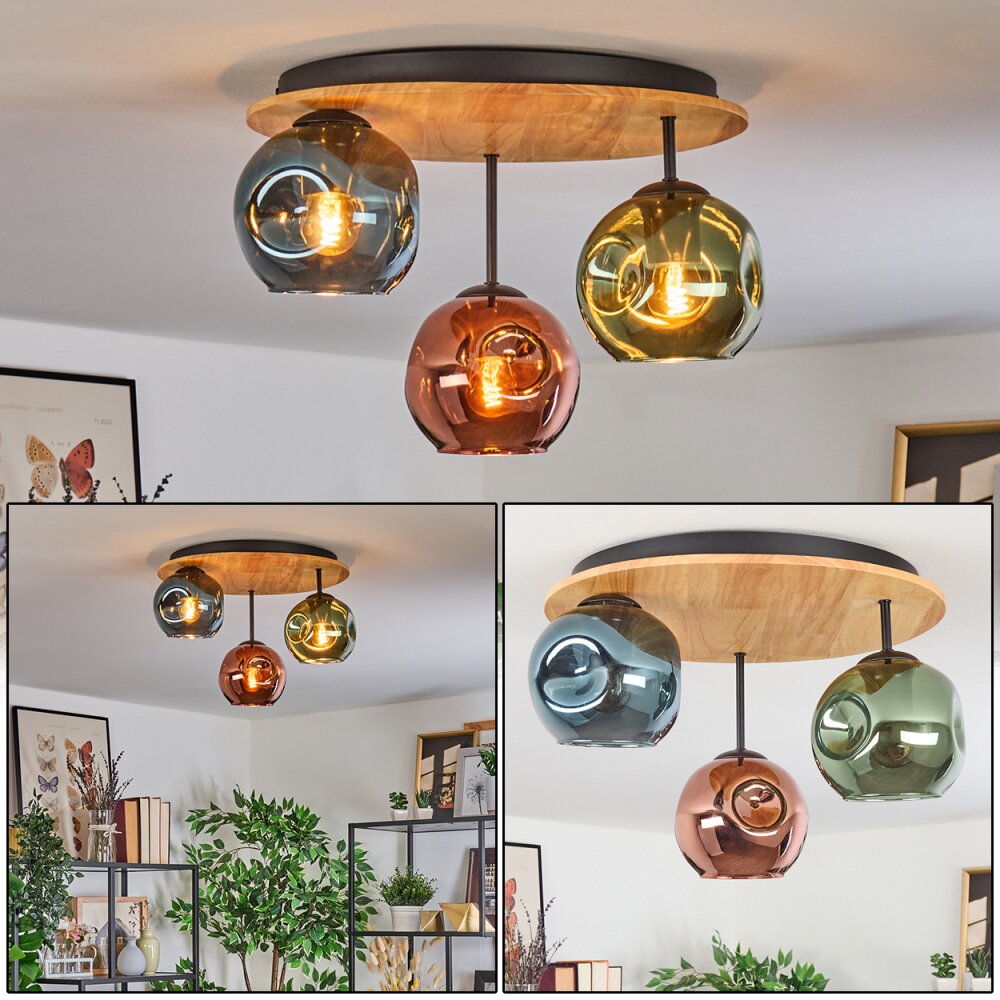 Ripoll Lampa sufitowa, Kula świetlna Ecru, Czarny, 3-punktowe main product photo
