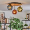 Ripoll Lampa sufitowa, Kula świetlna Ecru, Czarny, 3-punktowe Ripoll Lampa sufitowa, Kula świetlna Ecru, Czarny, 3-punktowe